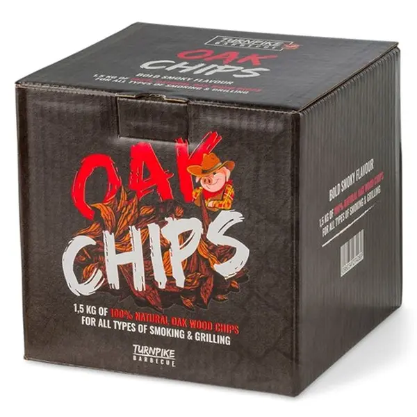 Turnpike BBQ oak chips 1.5kg Voorlopig uitverkocht