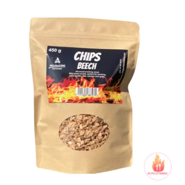 Oldschool BBQ chips beuken 450gr
